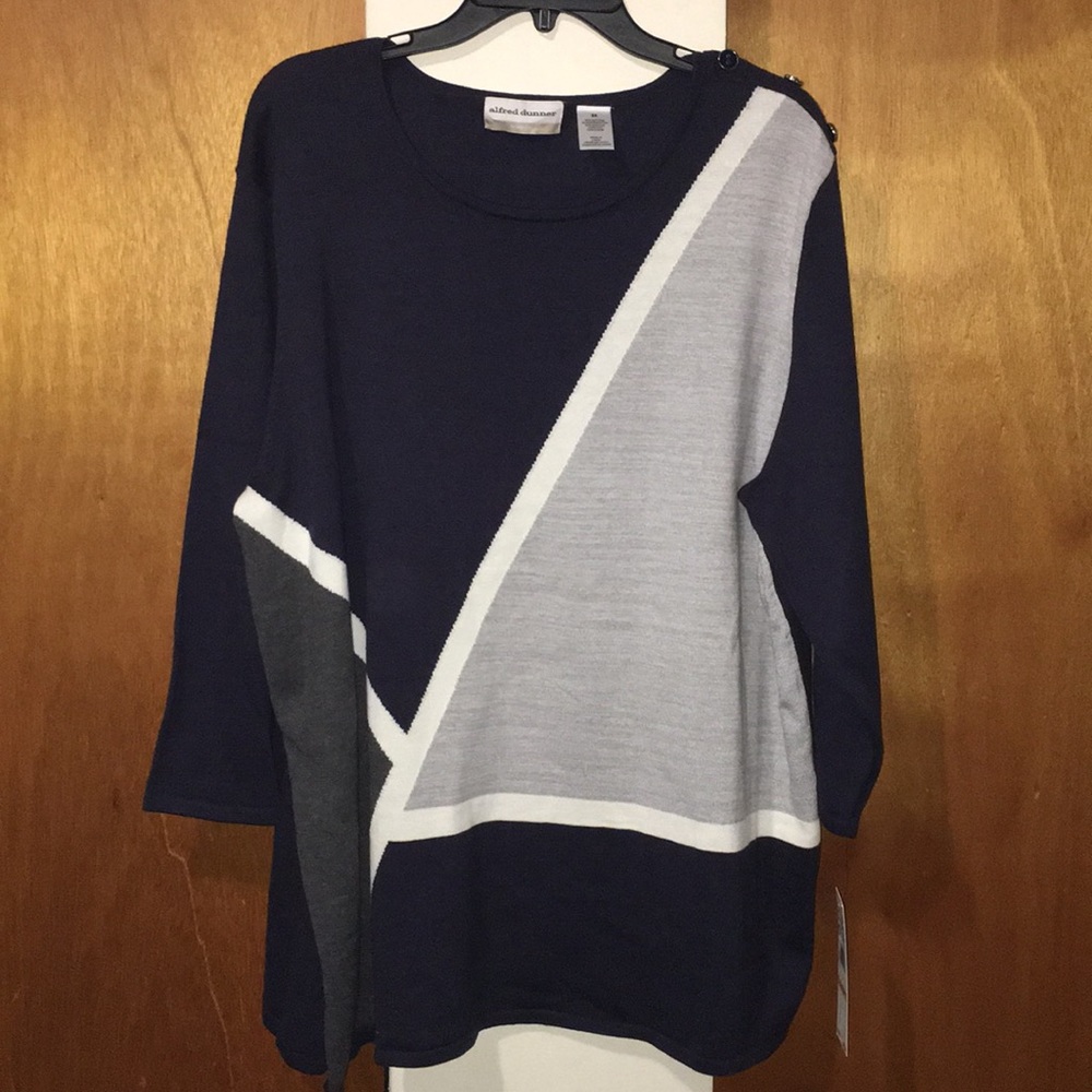 🌊 NWT Alfred Dunner Lovely Light Sweater